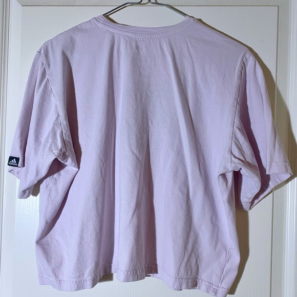 ADIDAS cropped light lavender colour t-shirt size L - Picture 7 of 7
